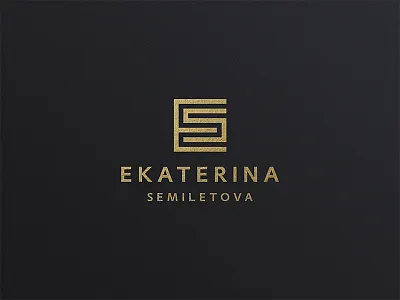 ES monogram gold letter logo mark mono monogram symbol