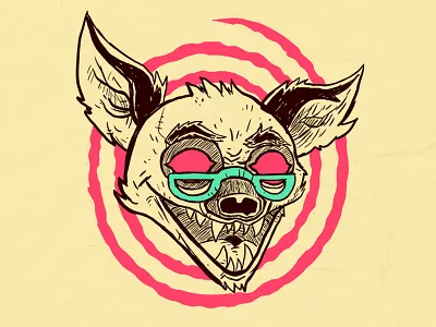 Hyena crazy hyena insane mad psycho