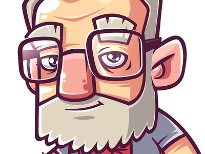 Granddad 2 character funny game granddad illustration old vector