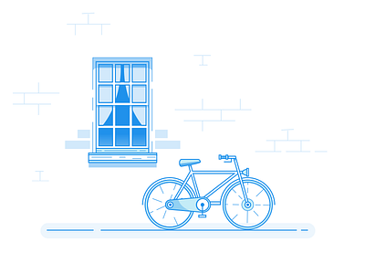 The bike architecture bicycle bike blue building dublin georgian georgrian door house ireland irish window