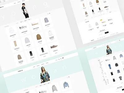 Forever Fashion Theme UX / UI clean clothing dress ecommerce modern psd shopping sketch