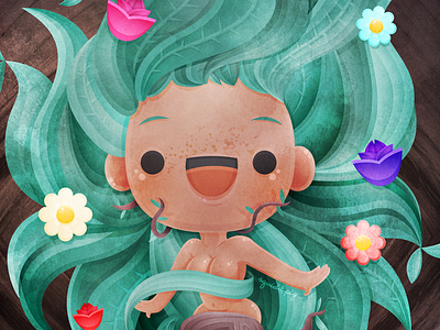 Kawaii Gea Goddess brushes chibi cute gea girl kawaii natura textures