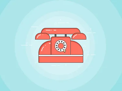 Phone contact flat illustration line phone photoshop telephone webkul