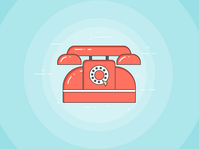 Phone contact flat illustration line phone photoshop telephone webkul