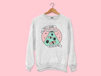 Merch for Kendall Rae alien merch pink sushi ufo