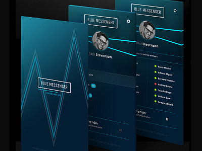 Blue Messenger | Adobe Systems Canada app communicator design elegant interface minimal mobile product ui