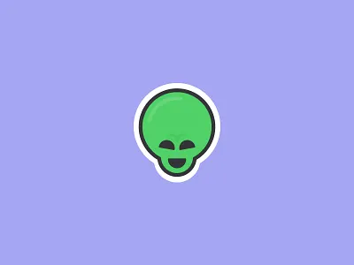 Day 68 - New alien badge challenge creature daily icon life logo space sticker ufo vector