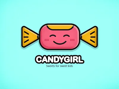 Candy Girl candy girl illustration logo
