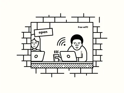 Book Illustration coffee coffee shop illustration