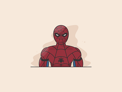 Day 68 - New character daily challenge film flat hero homecoming illustration marvel new spider spider man vector