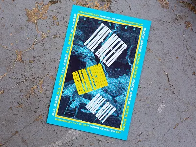 Meer // Glen Echo commercial type gig poster glitch half tone horse screenprint