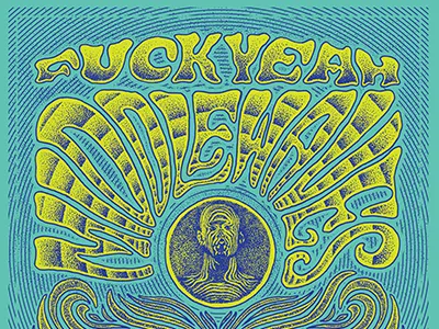 Middle Waves 2017 drawing illustration lettering poster psychedelic