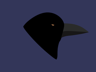 Crow - Flat 3D 3d animated animation bird c4d character crow design flat gif loop motion