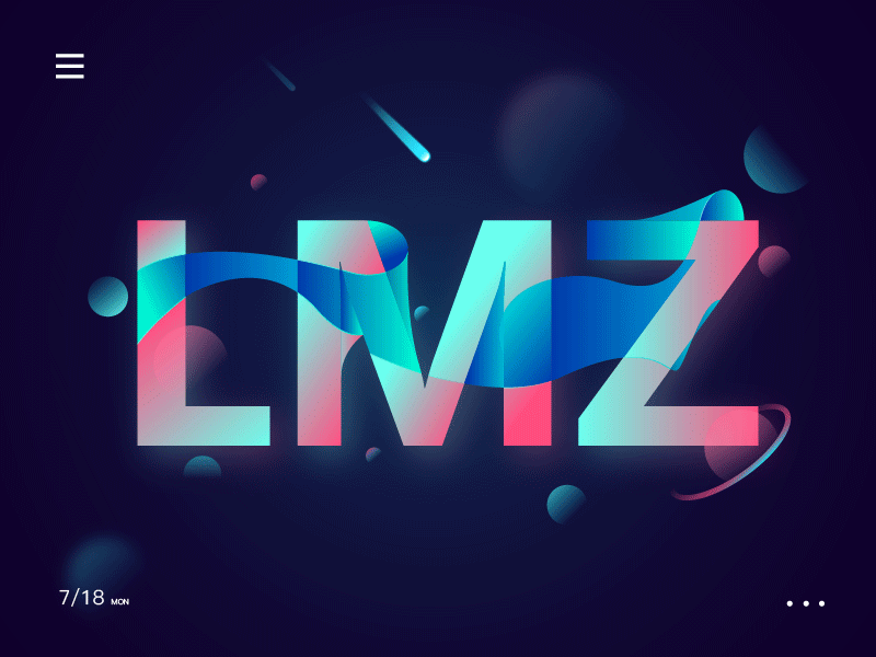 Gif for LMZ color illustrator light lmz planet space star