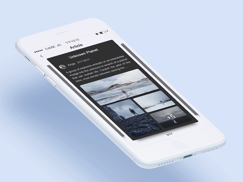Design Practice--Unknown Planet app article daily ui gif photo practice ui ux