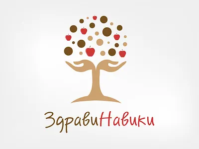 Logo Zdravi Naviki concept design graphic health live logo tree