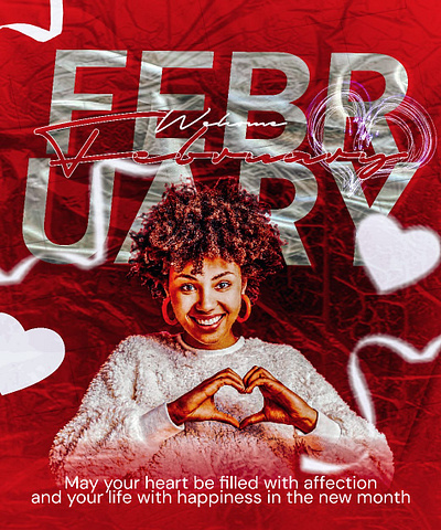 New Month February branding design february flier flyer graphic design illustration logo new month typography ui ux vector welcome