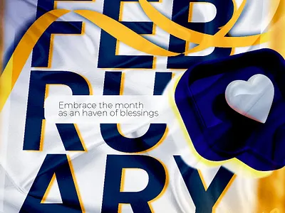 Hello February adobe branding design embrace february flyer graphic design illustration illustrator month new new month photoshop typography