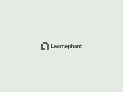 Learnephant branding design illustration logo logotype minimal simple type typography