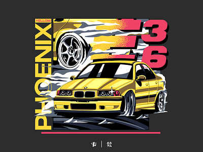 BMW E36 Drifting – Euro Drift Machine in Action! branding design graphic design illustration jdm art logo speed hunters ui ux vector