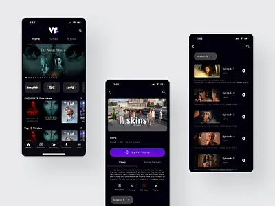 🎬 vrOTT – A Multilingual Streaming Experience (2019) appdesign branding ottplatform responsive design ui