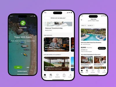 Designed a seamless travel experience! ✈🏨 appdesign figma hotelbooking travelapp uiux