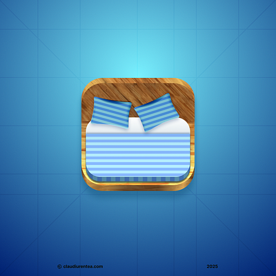 Skeuomorphic Sleep Tracker bed design figma icon icondesign mobileappdesign skeuomorphic sleeptracker ui uidesign uiux