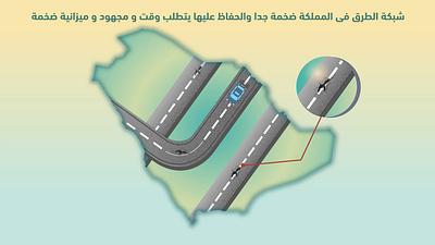 Road general authority illustration motion graphics road safety