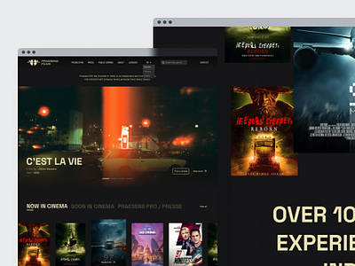 🎬 UX/UI Design for Praesens (2024) filmindustry swisscinema webdesign