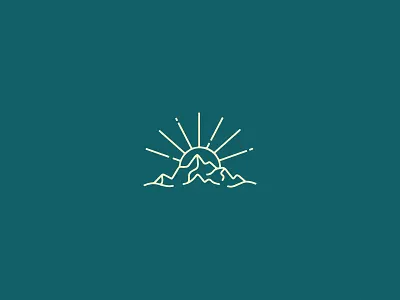 Mountain Icon icon line art logo morning mountain sunrise