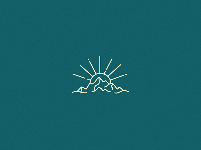 Mountain Icon icon line art logo morning mountain sunrise