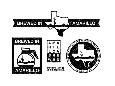 Coffee Stamp amarillo badge branding cactus canyon coffee cowboy desert logo stamp texas western
