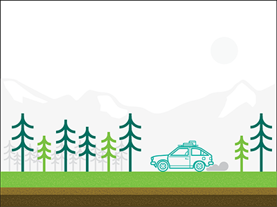 Roadtrip green illustrator line art simple vector