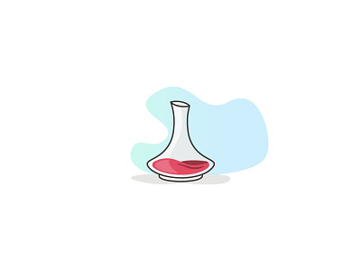 Decanter decanter flat flat design glass icon minimal sky ui vineyard wine