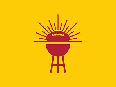 Early Riser early football grill logo riser simple sports tailgate vector