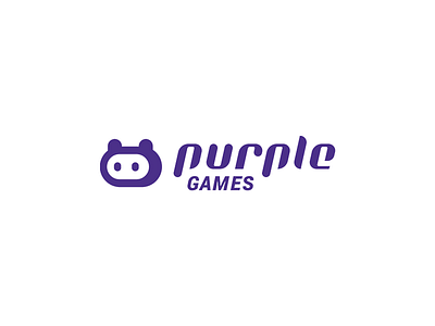 Purple Games app brand branding cute game identity logo logotype mascot purple rabbit white