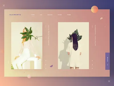 Elements color concept display fashion gradient image ui website