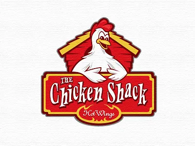 The Chicken Shack chicken erickson hot wings logo logomotive mike