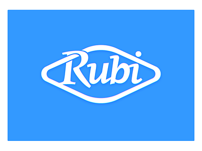 “Rubi” Logo adobe illustrator blue logo logotype rubi sign