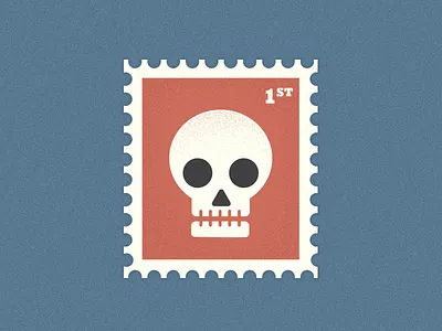 Catacomb Dweller catacomb illustrated illustrator london simple skull spooky stamp sticker