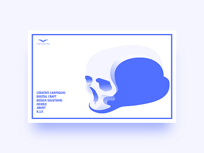 Layout illustration landing layout page skull web