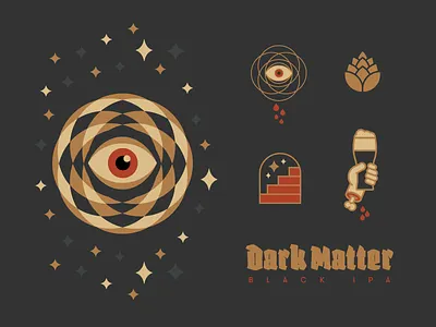 Black IPA beer brand eye icons illustration ipa logo occult