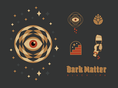 Black IPA beer brand eye icons illustration ipa logo occult