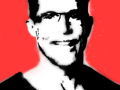 Rick Bayless banksy black and white frontera graffiti graphic design illustration paint photoshop poster