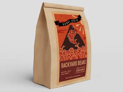 Sushi Kojo coffee bag label