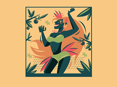 Samba School Rejects brazil carnival character design maracuya samba vector