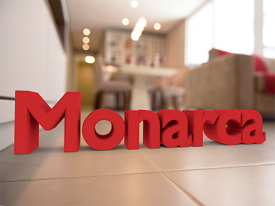 Monarca 3d blender composition typo