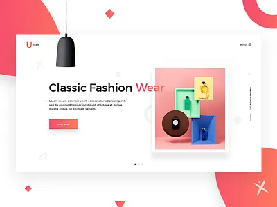 Classic Fashion Landing Page banner clean home page landing page minimal ui ux web design