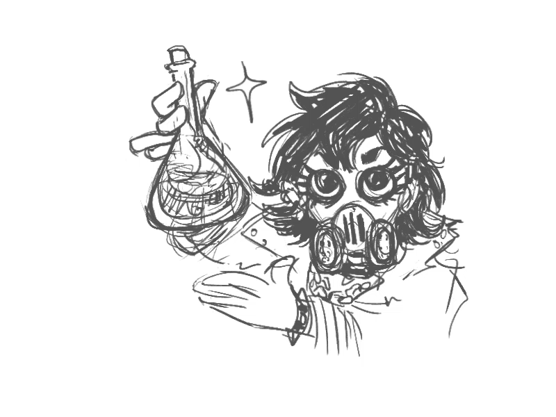 The potion maker woman character concept doodle illustration potion silentiger sketch