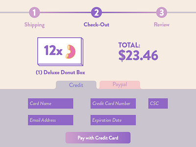 Daily UI #002 // Credit Card Checkout 002 card check checkout credit daily donut gradient out ui